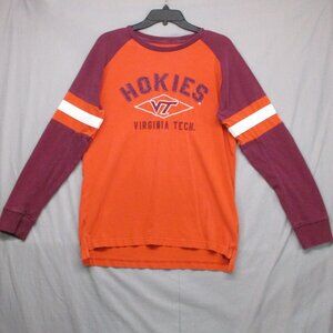 Knights Apparel VT Hokies‎ Raglan Sleeve Embroidered Crew Neck Orange Men | M